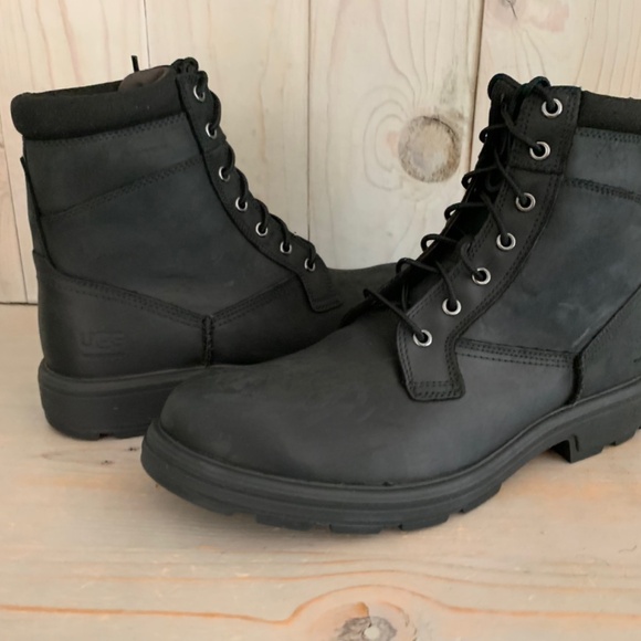 UGG BILTMORE WORKBOOT BLACK LEATHER NEW - Picture 3 of 9